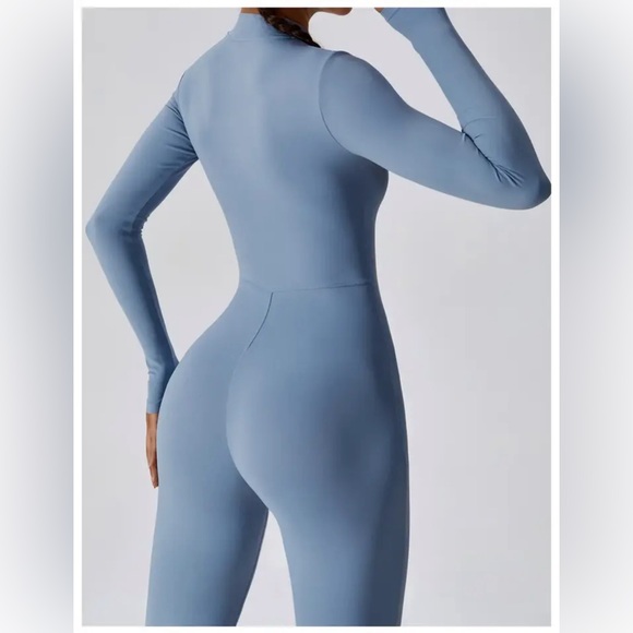 Night Sky Zipper Seamless Jumpsuit, Yoga Onsie - Picture 3 of 6